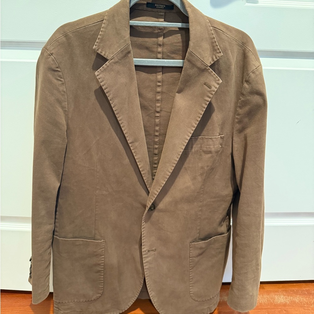 Elegant Brown Blazer for Men Italian Size 54